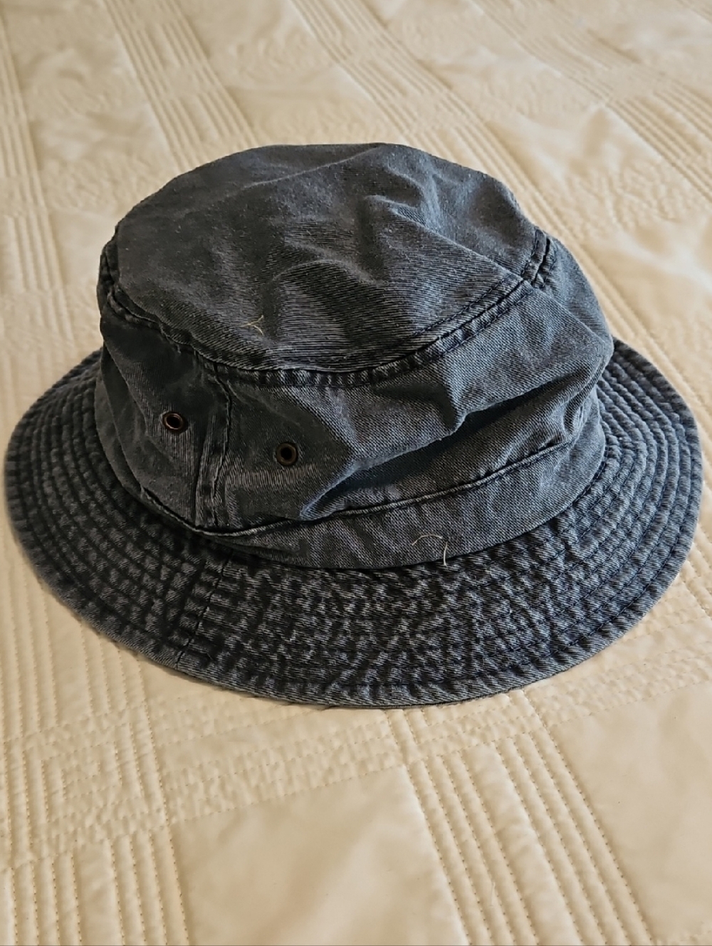 Men's Dark Blue Cotton Bucket Hat from DPC.
